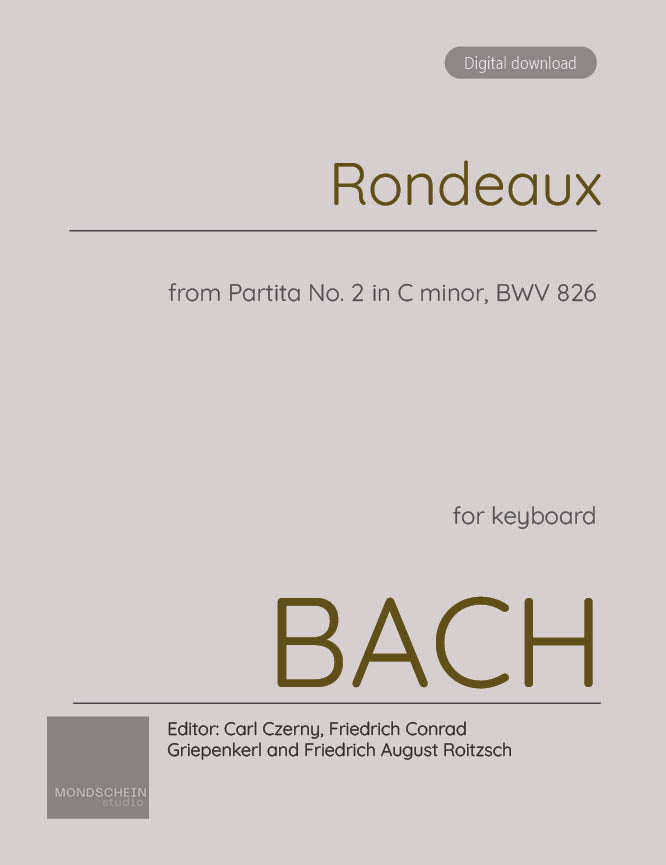 Bach - Rondeaux from Partita No. 2 in C minor BWV 826 (PDF Sheet Music / Digital Download)