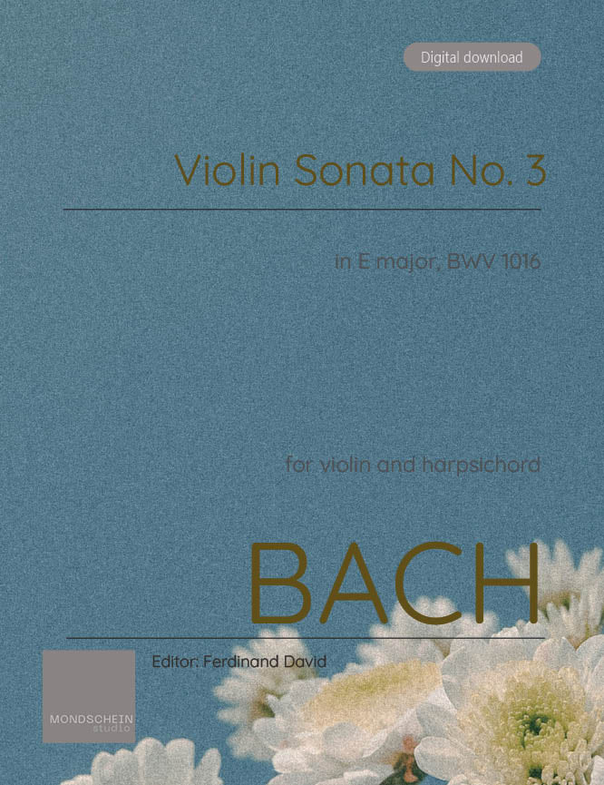 Bach - Violin Sonata No. 3 in E major for Violin and Harpsichord, BWV ...
