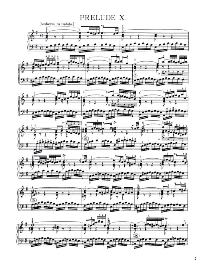 Bach - The Well-Tempered Clavier, Book I - No. 10 in E minor, BWV 855 (PDF Sheet Music / Digital Download)