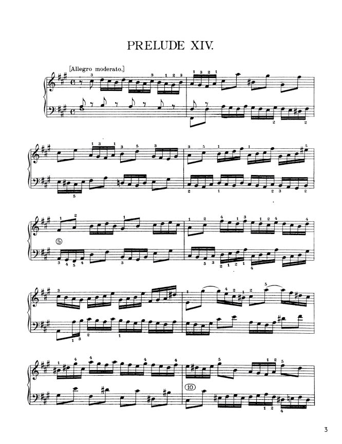 Bach - The Well-Tempered Clavier, Book I - No. 14 in F-sharp minor, BWV 859 (PDF Sheet Music / Digital Download)
