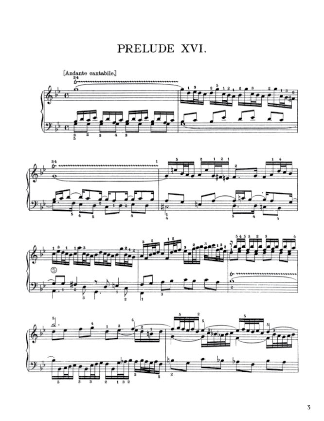 Bach - The Well-Tempered Clavier, Book I - No. 16 in G minor, BWV 861 (PDF Sheet Music / Digital Download)