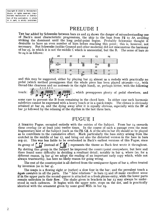 Bach - The Well-Tempered Clavier, Book I - No. 1 in C major, BWV 846 (PDF Sheet Music / Digital Download)