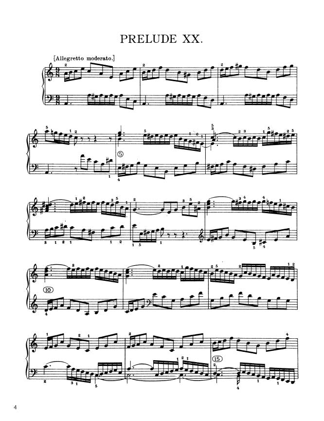 Bach - The Well-Tempered Clavier, Book I - No. 20 in A minor, BWV 865 (PDF Sheet Music / Digital Download)