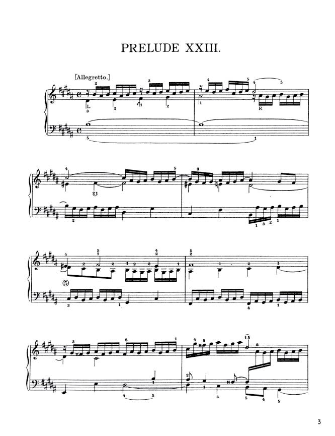 Bach - The Well-Tempered Clavier, Book I - No. 23 in B major, BWV 868 (PDF Sheet Music / Digital Download)