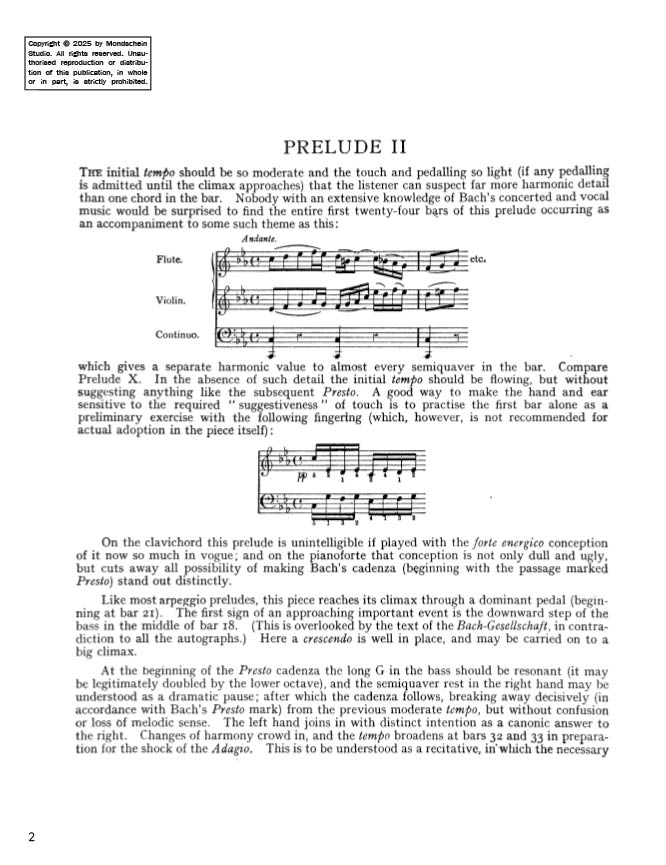 Bach - The Well-Tempered Clavier, Book I - No. 2 in C minor, BWV 847 (PDF Sheet Music / Digital Download)