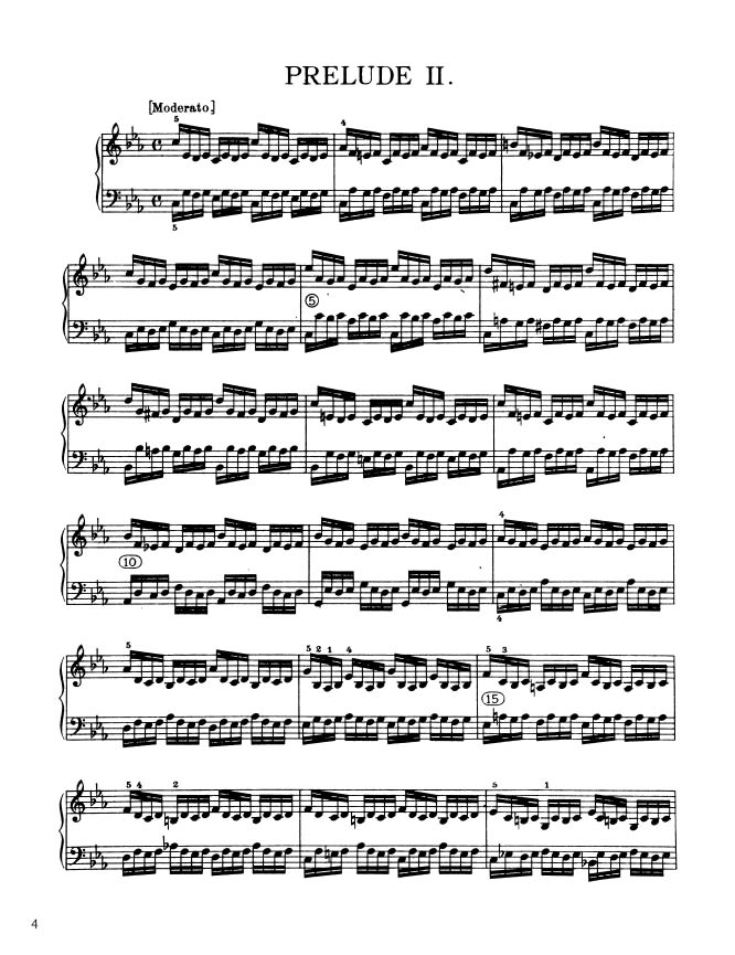 Bach - The Well-Tempered Clavier, Book I - No. 2 in C minor, BWV 847 (PDF Sheet Music / Digital Download)