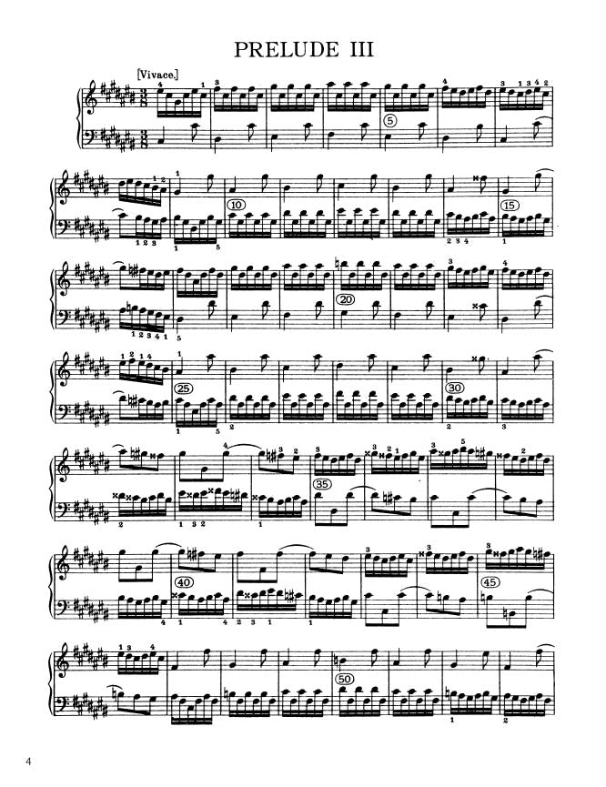 Bach - The Well-Tempered Clavier, Book I - No. 3 in C-sharp major, BWV 848 (PDF Sheet Music / Digital Download)