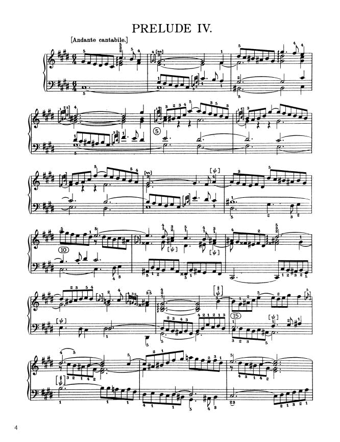 Bach - The Well-Tempered Clavier, Book I - No. 4 in C-sharp minor, BWV 849 (PDF Sheet Music / Digital Download)