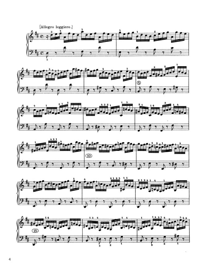 Bach - The Well-Tempered Clavier, Book I - No. 5 in D major, BWV 850 (PDF Sheet Music / Digital Download)