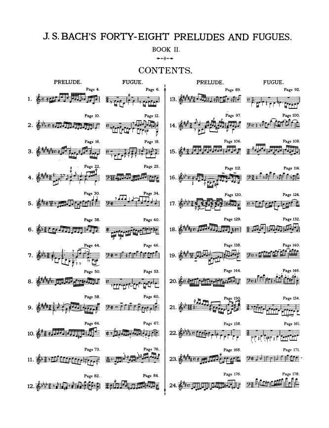 Bach - The Well-Tempered Clavier, Book II (PDF Digital Download)