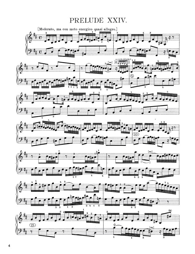 Bach - The Well-Tempered Clavier, Book II - No. 24 in B minor, BWV 893 (PDF Digital Download)