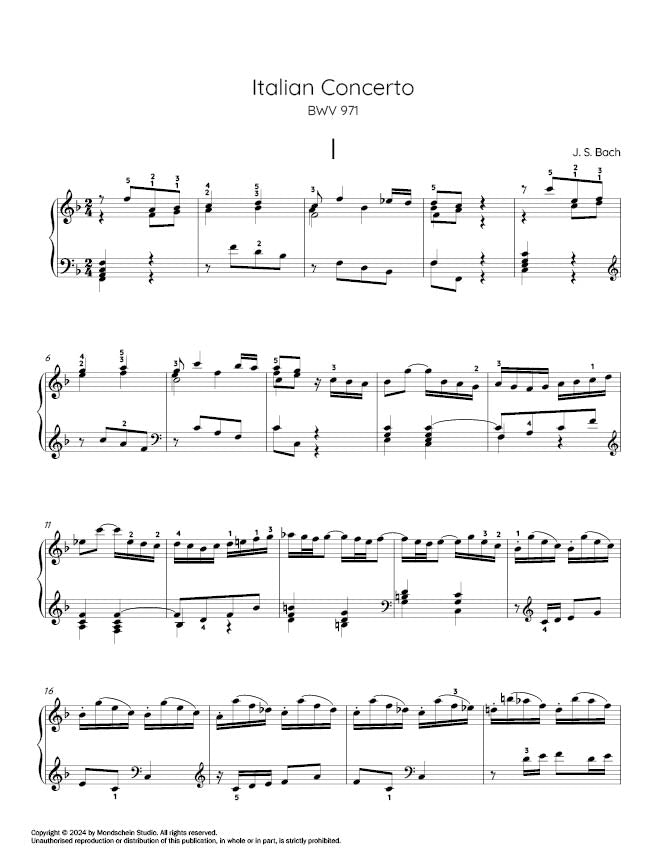 Bach - Italian Concerto, BWV 971