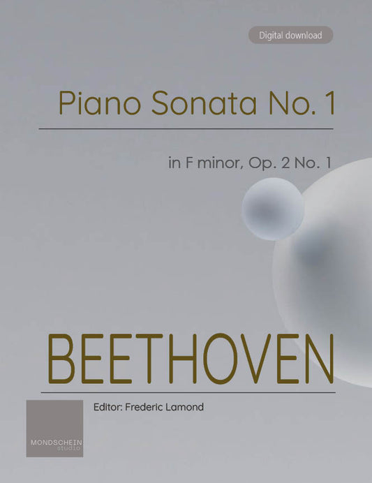 Beethoven - Piano Sonata No. 1, Op. 2 No. 1 (PDF Sheet Music / Digital Download)
