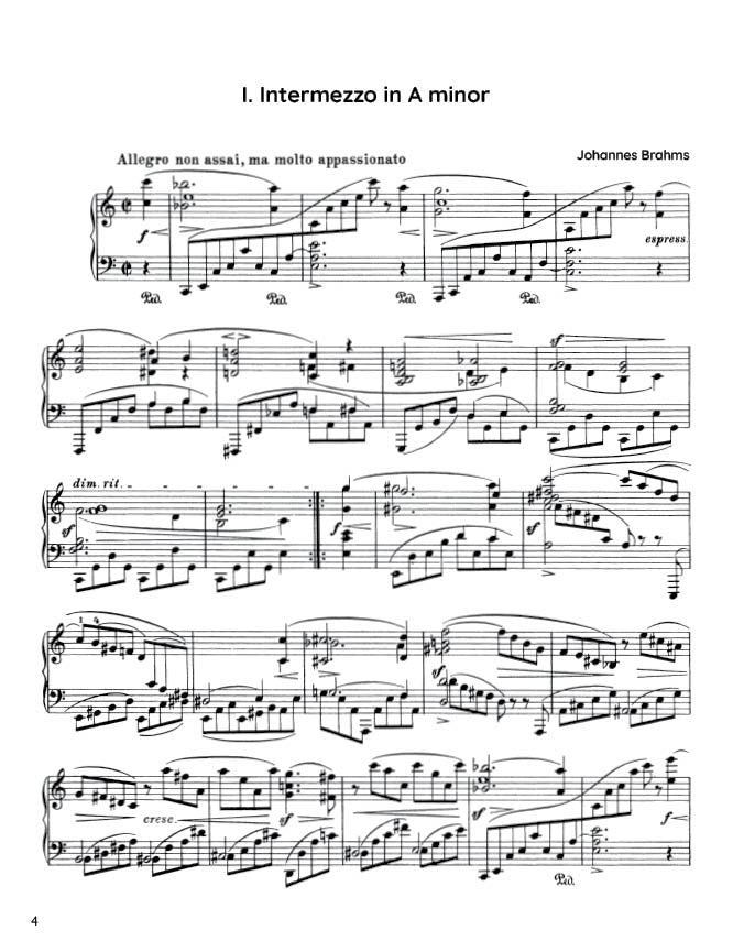 Brahms - Six Pieces for Piano, Op. 118 (PDF Sheet Music / Digital Download)