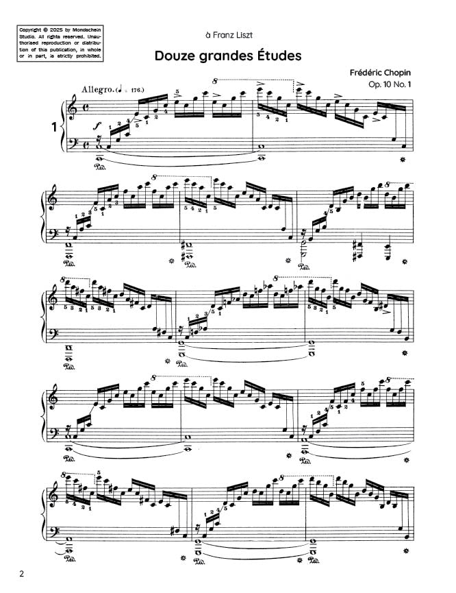 Chopin - Etude in C major, Op. 10 No. 1 (PDF Sheet Music / Digital Download)