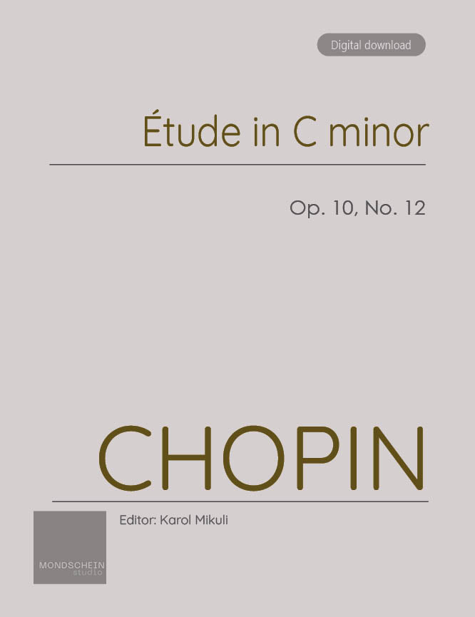 Chopin - Etude in C minor, Op. 10 No. 12 (PDF Sheet Music / Digital Download)