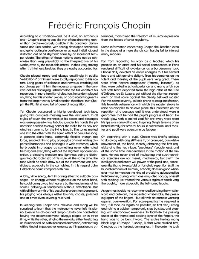 Chopin - Etude, Op. 25 (PDF Sheet Music / Digital Download)