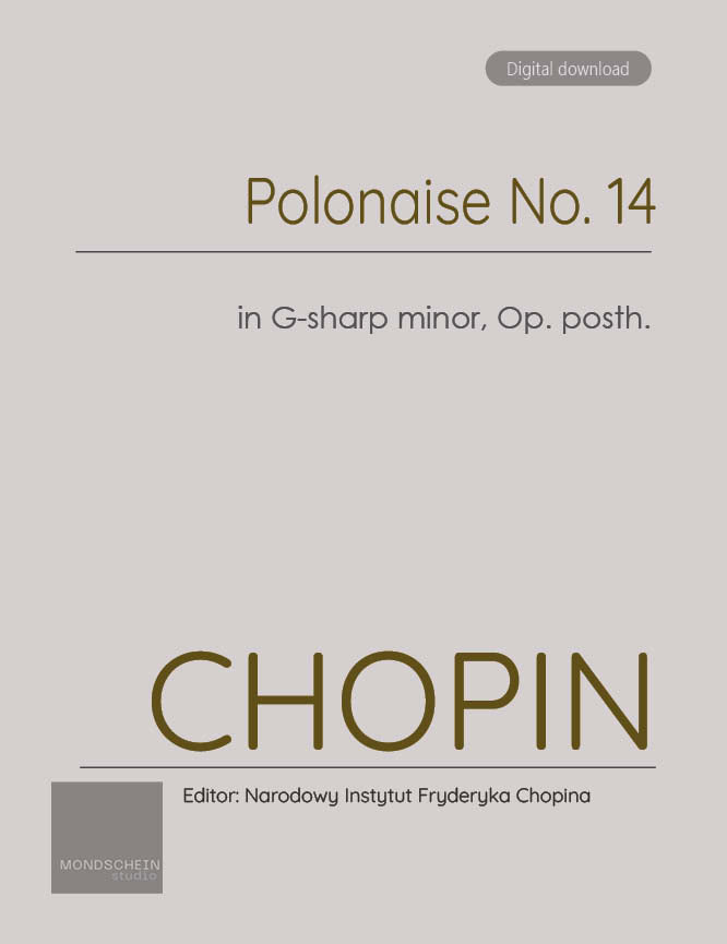 Chopin - Polonaise No. 14 in G-sharp minor, Op. posth. (PDF Sheet Music / Digital Download)