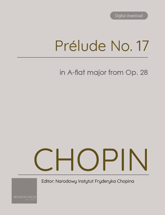 Chopin - Préludes, Op. 28 No. 17 (PDF Sheet Music / Digital Download)