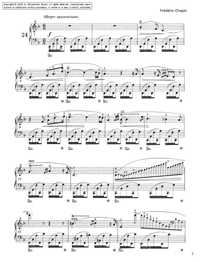 Chopin - Préludes, Op. 28 No. 24 (PDF Sheet Music / Digital Download)