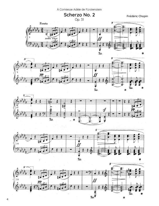 Chopin - Scherzo No. 2, Op. 31 (PDF Sheet Music / Digital Download)