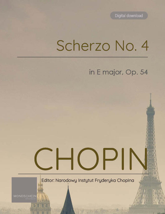 Chopin - Scherzo No. 4, Op. 54 (PDF Sheet Music / Digital Download)