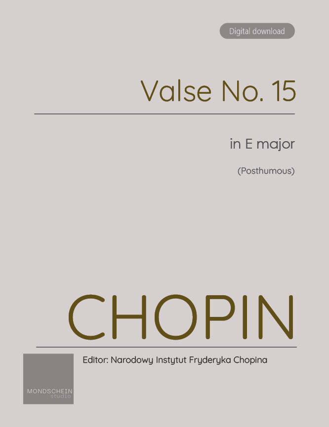 Chopin - Valse No. 15 in E major, Op. Posth. (PDF Sheet Music / Digital Download)