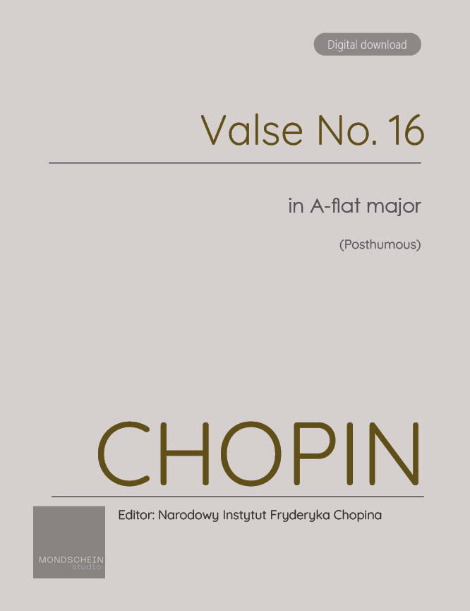 Chopin - Valse No. 16 in A-flat major, Op. Posth. (PDF Sheet Music / Digital Download)