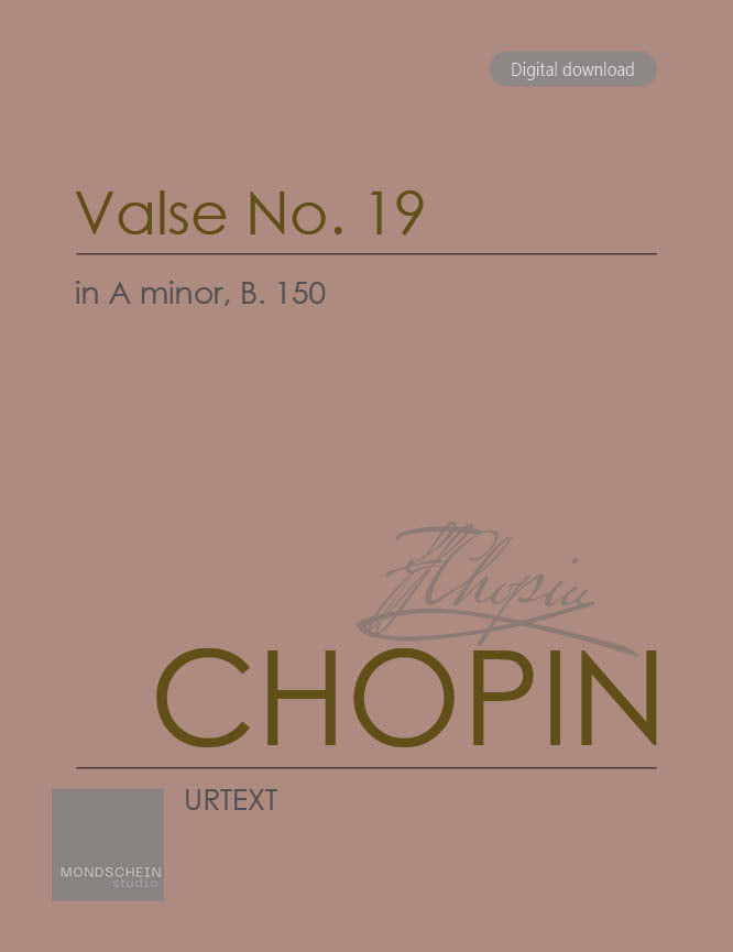 Chopin - Valse No. 19 in A minor, B. 150 (PDF Digital Download | Printed Sheet Music)