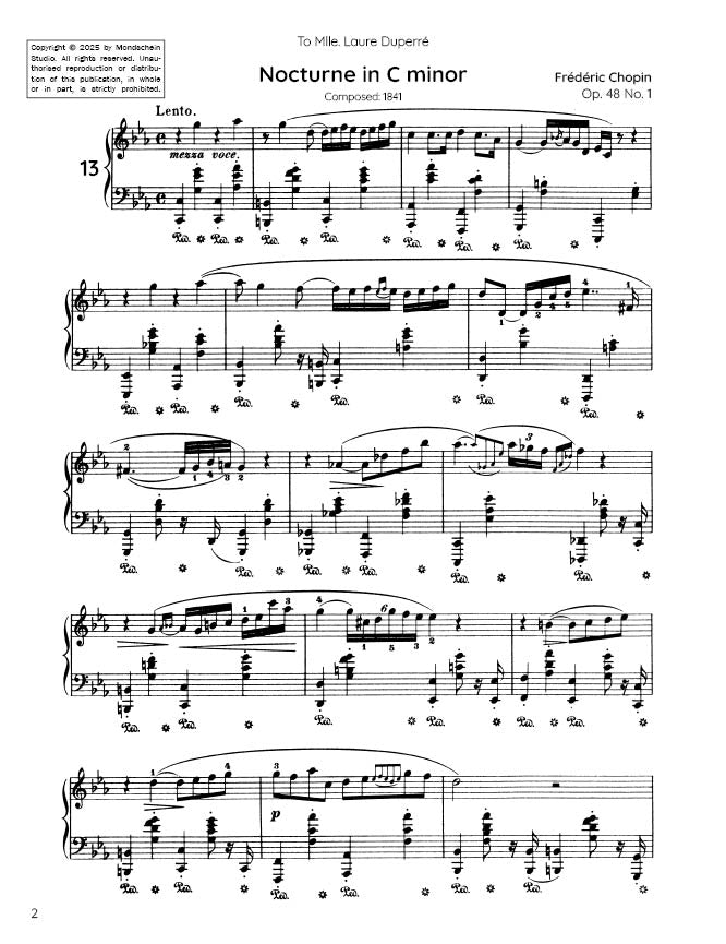 Chopin - Nocturne No. 13, Op. 48 No. 1 (PDF Sheet Music / Digital Download)