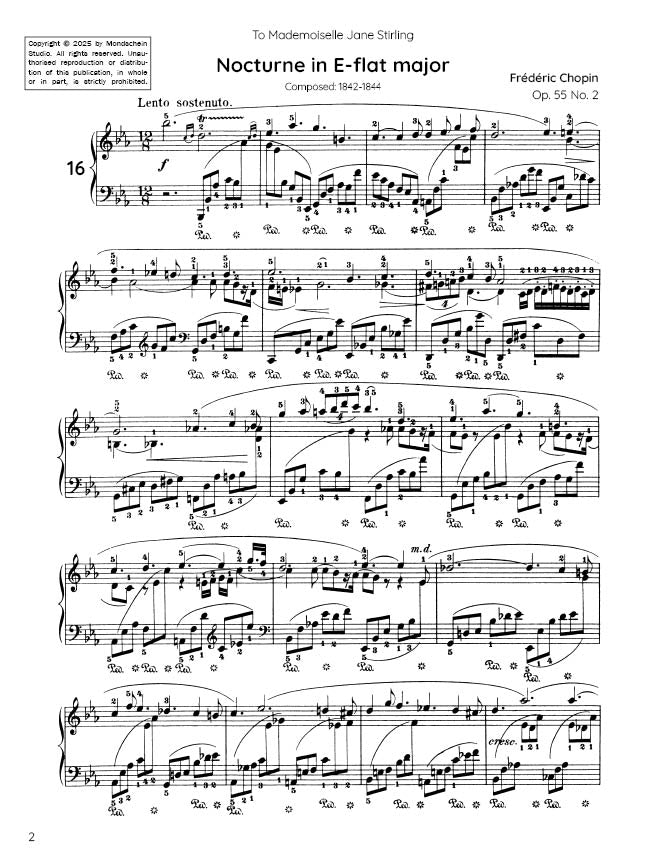 Chopin - Nocturne No. 16, Op. 55 No. 2 (PDF Sheet Music / Digital Download)