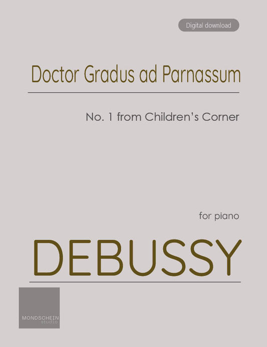 Debussy - Doctor Gradus ad Parnassum No. 1 from Children's Corner (PDF Sheet Music / Digital Download)