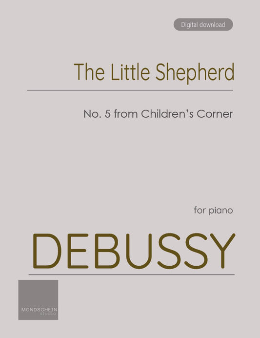 Debussy - The Little Shepherd No. 5 from Children's Corner (PDF Sheet Music / Digital Download)