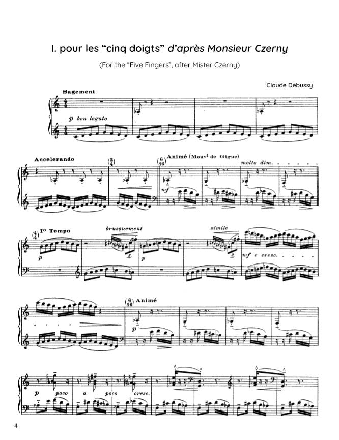 Debussy - Études book I (PDF Sheet Music / Digital Download)