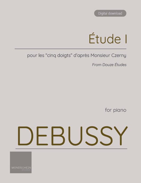Debussy - Étude I from Douze Études (PDF Sheet Music / Digital Download)