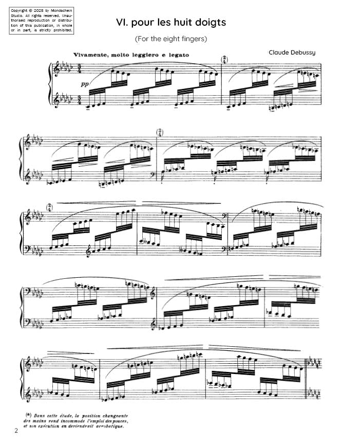 Debussy - Étude VI from Douze Études (PDF Sheet Music / Digital Download)