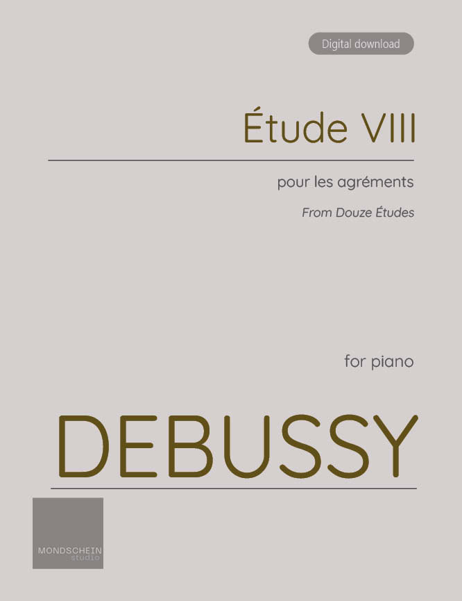 Debussy - Étude VIII from Douze Études (PDF Sheet Music / Digital Download)