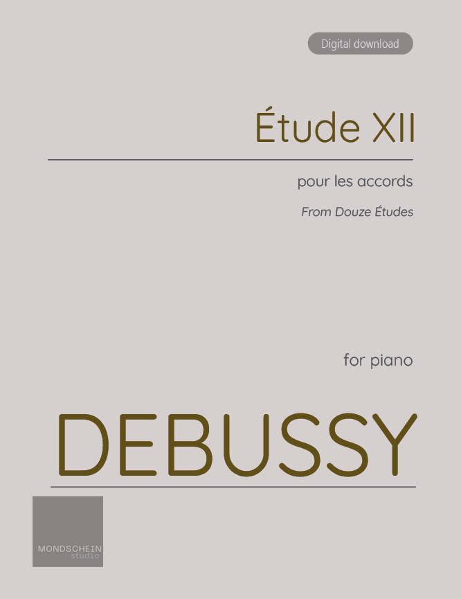 Debussy - Étude XII from Douze Études (PDF Sheet Music / Digital Download)