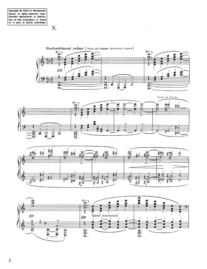 Debussy - Préludes, Book I - La cathédrale engloutie (PDF Digital Download)