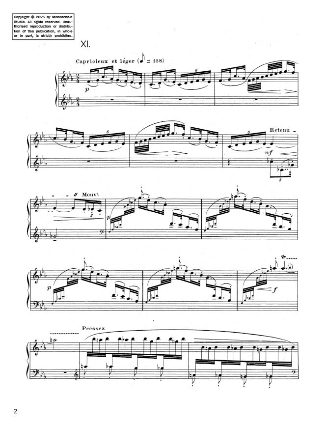 Debussy - Préludes, Book I - La danse de Puck (PDF Sheet Music / Digital Download)