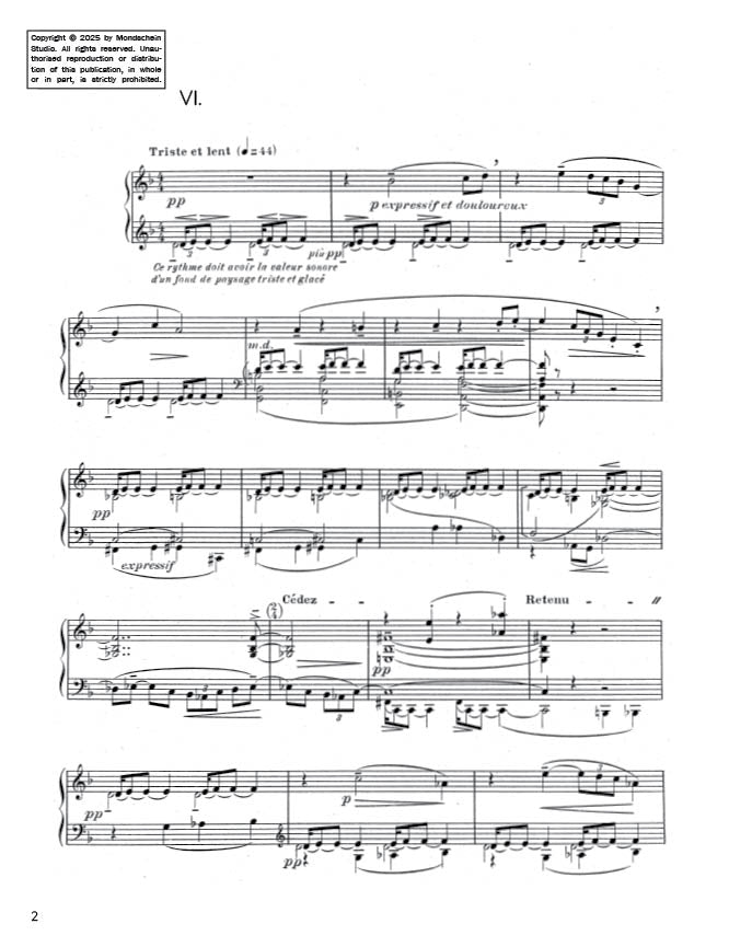 Debussy - Préludes, Book I - Des pas sur la neige (PDF Digital Download)