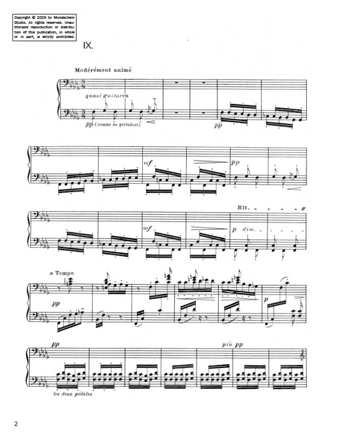 Debussy - Préludes, Book I - La sérénade interrompue (PDF Digital Download)