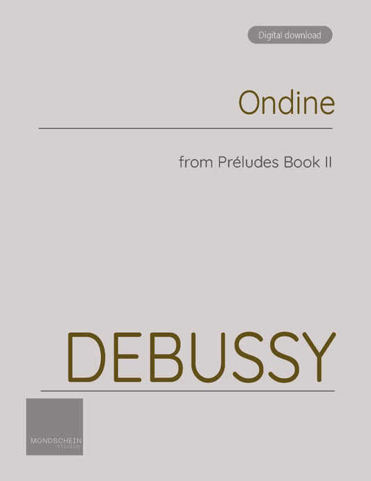 Debussy - Préludes, Book II - Ondine (PDF Sheet Music / Digital Download)
