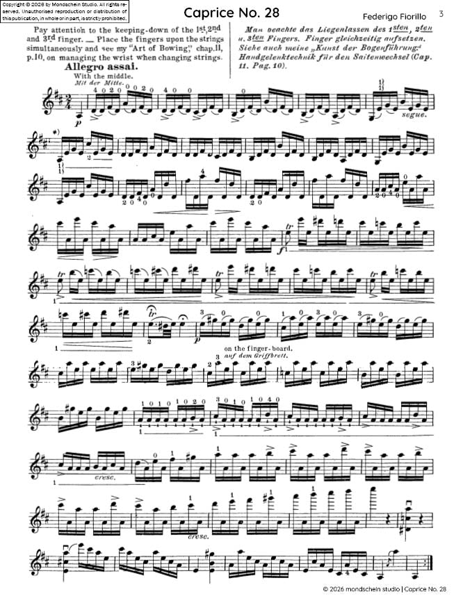 Fiorillo - Caprice No. 28 from 36 Caprices, Op. 3 (PDF Sheet Music / Digital Download)