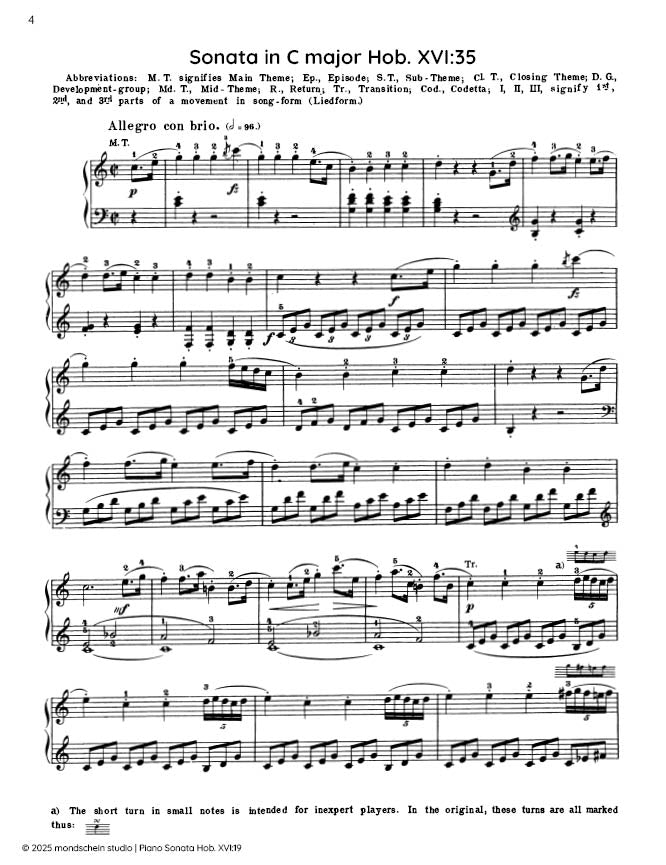 Haydn - Sonata in C major, Hob. XVI:35 (PDF Sheet Music / Digital Download)