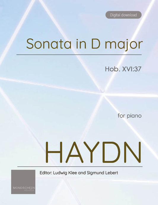 Haydn - Sonata in D major, Hob. XVI:37 (PDF Sheet Music / Digital Download)