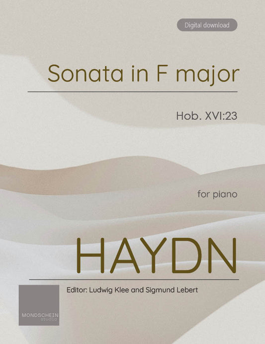 Haydn - Sonata in F major, Hob. XVI:23 (PDF Sheet Music / Digital Download)