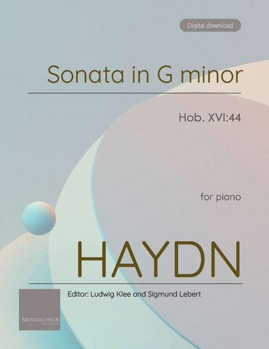 Haydn - Sonata in G minor, Hob. XVI:44 (PDF Sheet Music / Digital Download)