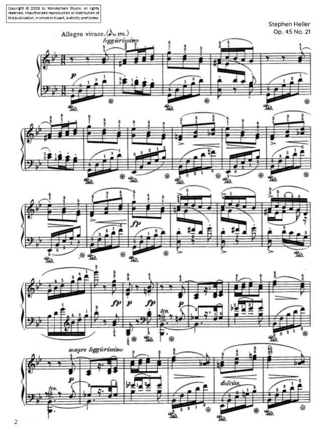 Heller - Etude in G minor, Op. 45 No. 21 (PDF Sheet Music / Digital Download)