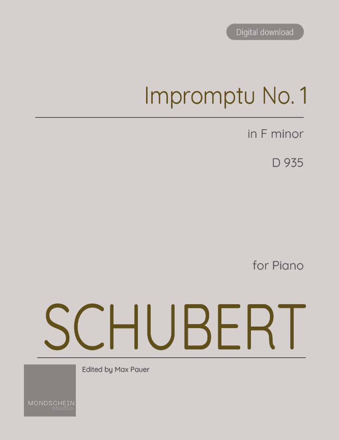 Schubert - Impromptu in F minor, D 935 No. 1 (PDF Sheet Music / Digital Download)